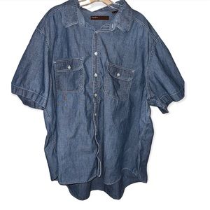 Perry Ellis Mens Shirt, Short Sleeves, Casual Button Up 💫